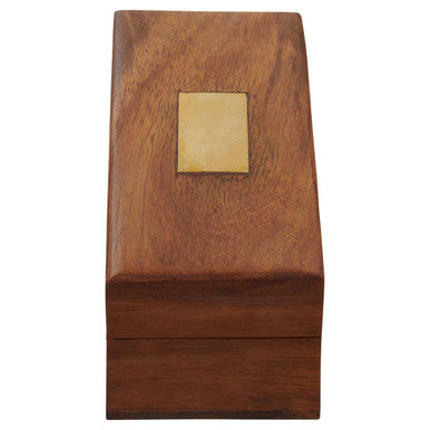 Brown Leather Effect Telescope with Wooden Box