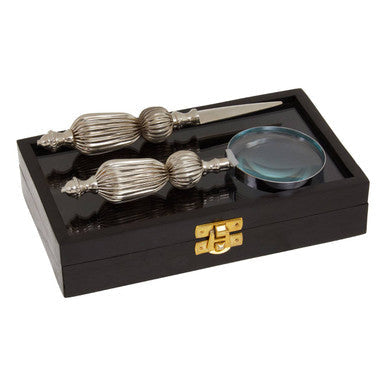 Magnifying Glass and Letter Opener with Box