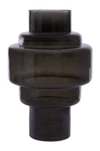 Small Black Smoked Glass Vase