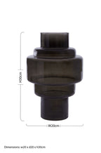 Small Black Smoked Glass Vase