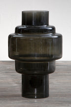 Small Black Smoked Glass Vase