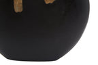 Large Black and Gold Round Vase