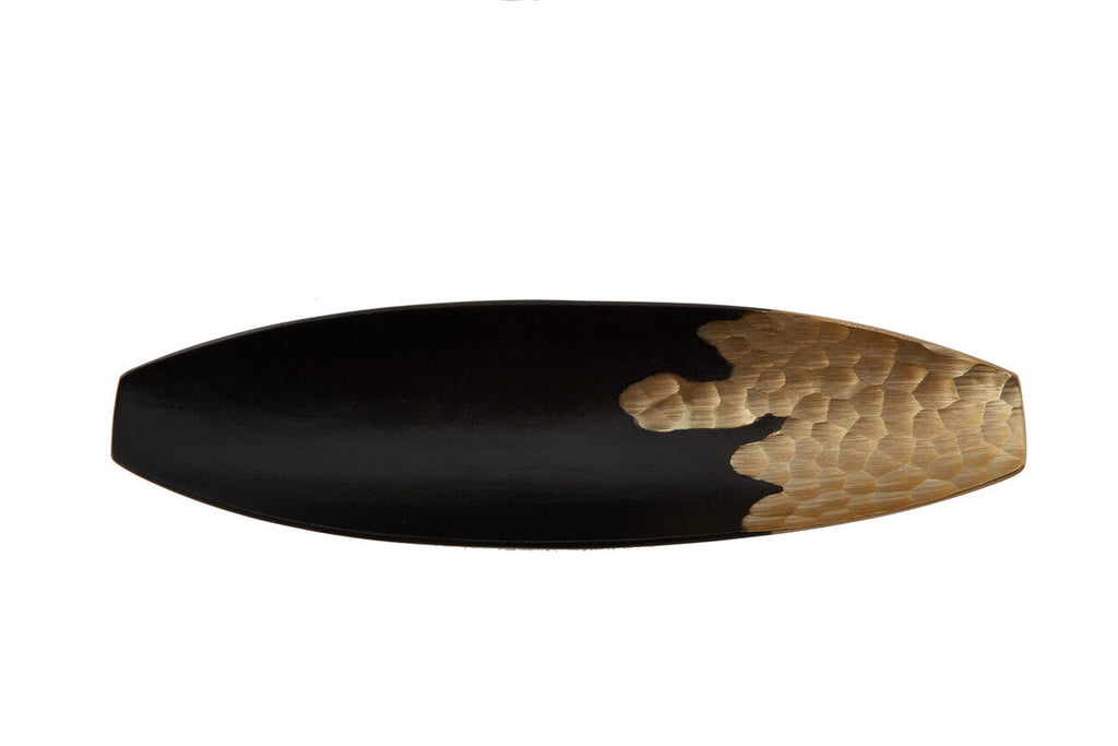 Black and Gold Boat Dish