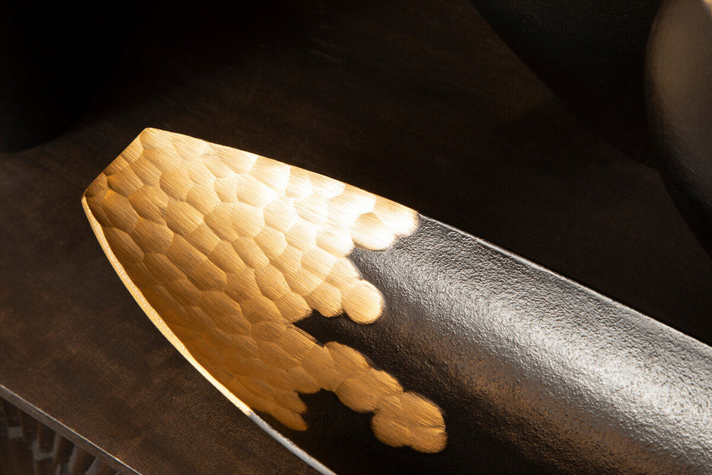 Black and Gold Boat Dish