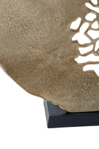 Black and Gold Finish Round Sculpture