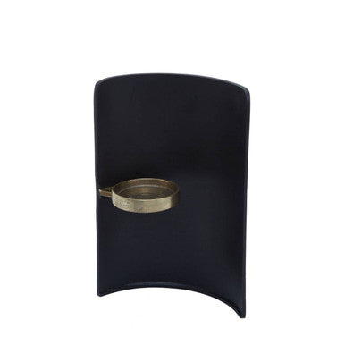 Black and Gold Finish Candle Holder