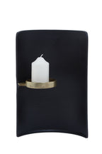 Black and Gold Finish Candle Holder