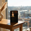 Black and Gold Finish Candle Holder