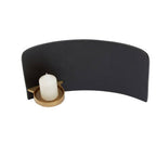 Black and Gold Finish Aluminium Candle Holder