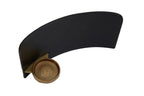 Black and Gold Finish Aluminium Candle Holder