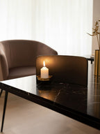 Black and Gold Finish Aluminium Candle Holder