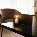 Black and Gold Finish Aluminium Candle Holder