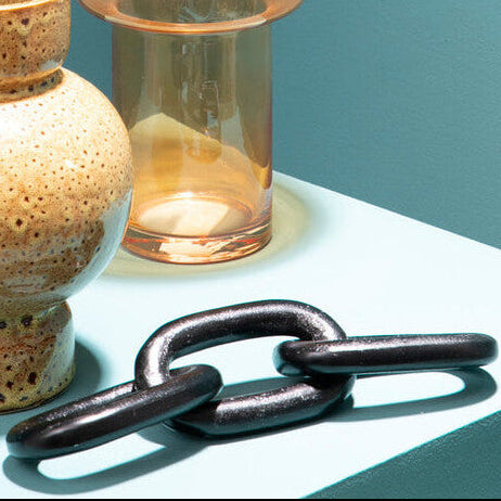 Large Black Aluminium Chain Sculpture