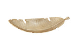 Gold Finish Curved Leaf Dish