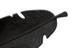 Black Finish Curved Leaf Dish
