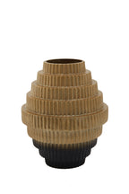 Large Ombre Gold and Black Vase