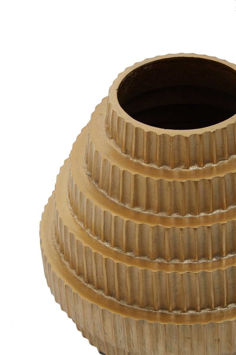 Large Ombre Gold and Black Vase