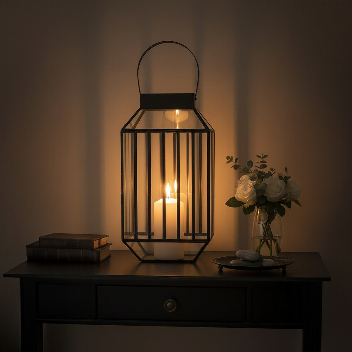 Small Black Caged Lantern