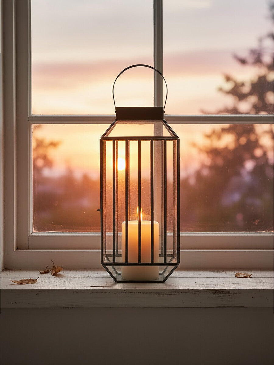 Large Black Caged Lantern