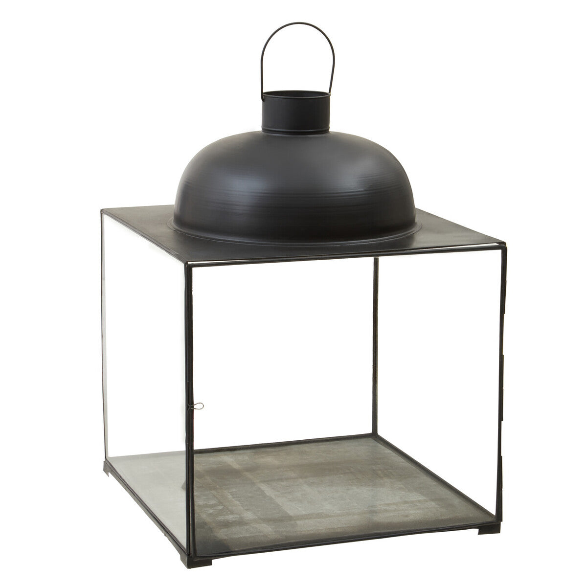 Large Black Square Lantern