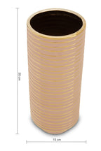 Large Blush Pink and Gold Ceramic Vase