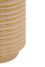 Large Blush Pink and Gold Ceramic Vase