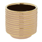 Blush Pink and Gold Small Ceramic Planter