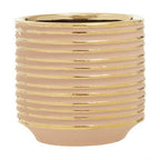 Blush Pink and Gold Small Ceramic Planter