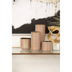 Blush Pink and Gold Small Ceramic Planter
