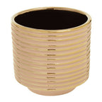 Blush Pink and Gold Large Ceramic Planter