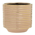 Blush Pink and Gold Large Ceramic Planter