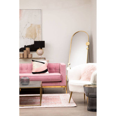 Blush Pink and Gold Large Ceramic Planter