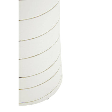 Small White and Silver Ceramic Vase