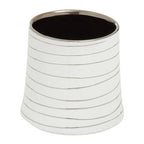 Small White and Silver Ceramic Planter
