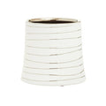 Small White and Silver Ceramic Planter