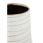 Small White and Silver Ceramic Planter