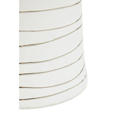 Small White and Silver Ceramic Planter