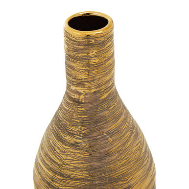 Gold Small Ceramic Bottle Vase