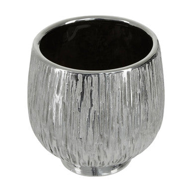 Small Silver Ceramic Planter
