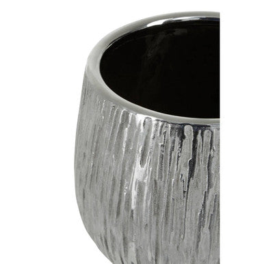 Small Silver Ceramic Planter