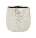Small White Silver Ceramic Planter