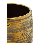 Grey Metallic Band Large Ceramic Planter