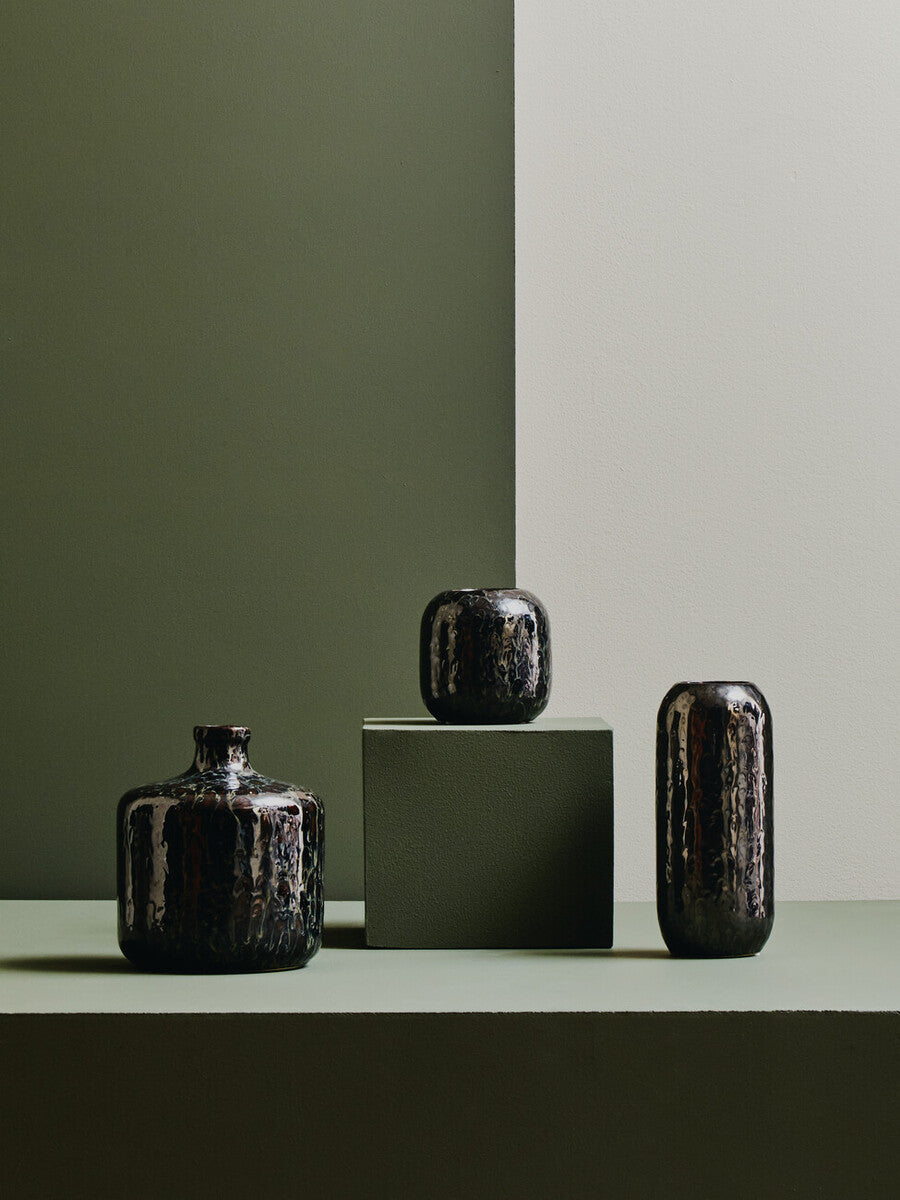 Dark Blue Bottle Vase