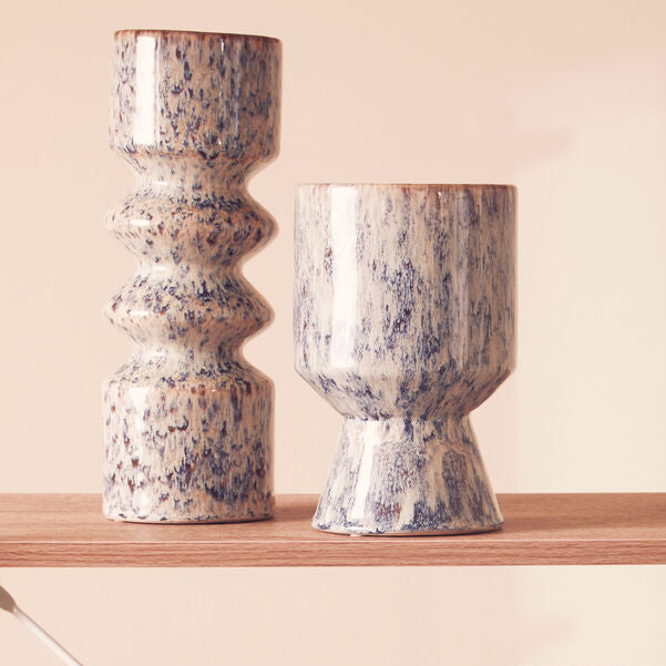 Large Beige Speckled Planter