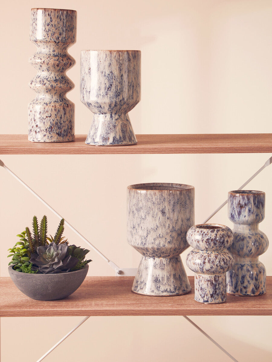 Large Beige Speckled Planter