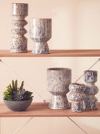 Large Beige Speckled Planter
