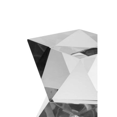 Set of 2 Crystal Geometric Bookends in Grey Finish