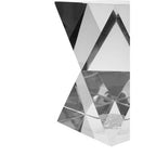 Set of 2 Crystal Geometric Bookends in Grey Finish