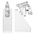 Set of 2 Crystal Horse Bookends