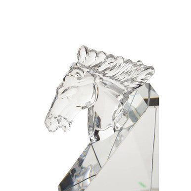 Set of 2 Crystal Horse Bookends